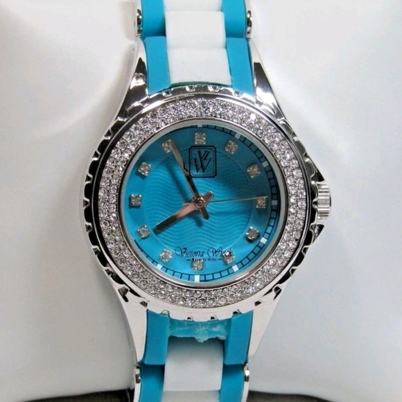 Vintage 1990s Victoria Weick Cubic Zirconia Watch - Picture 2 of 3